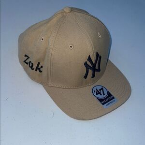 47 Brand Tan Baseball Cap with Embroidered Logo
